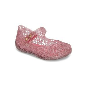 Mini Melissa Campana Mary Jane Flat Pink Glitter